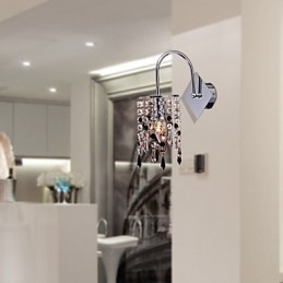 Luminária de parede com gota de cristal elegante