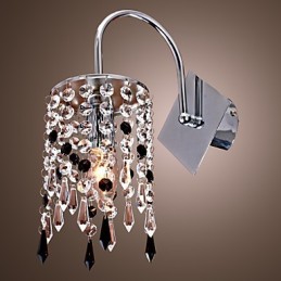 Luminária de parede com gota de cristal elegante
