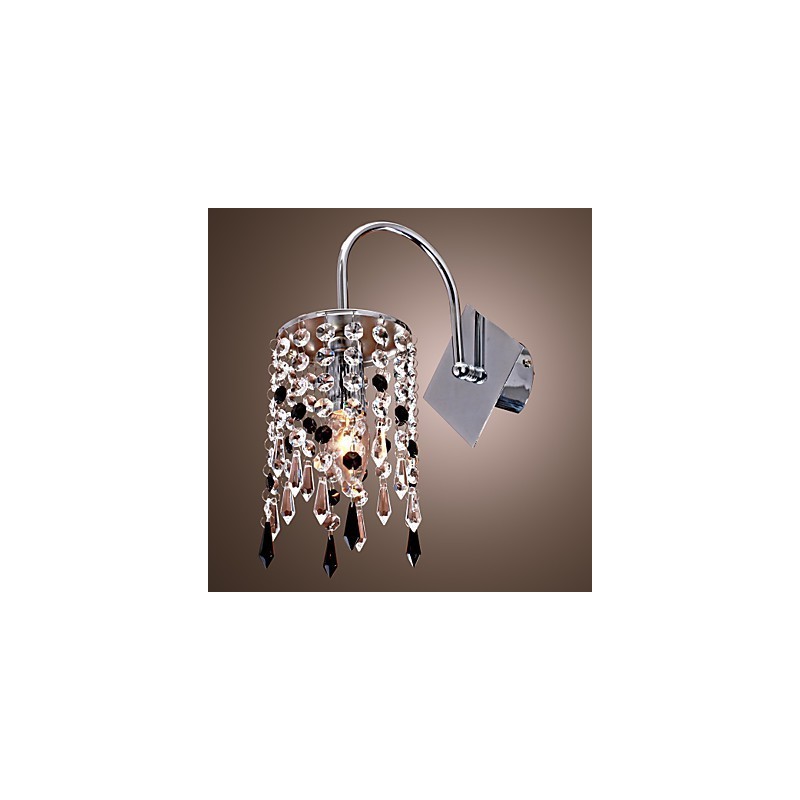 Luminária de parede com gota de cristal elegante