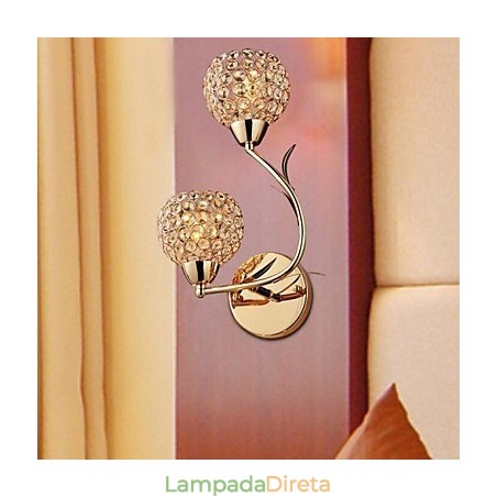 Arandelas de parede de cristal Luzes de parede de leitura Modernas contemporâneas Metal Arandelas de parede de cristal Luzes de parede de leitura Modernas contemporâneas Metal
