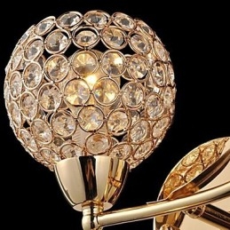 Arandelas de parede de cristal Luzes de parede de leitura Modernas contemporâneas Metal