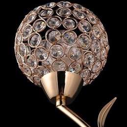 Arandelas de parede de cristal Luzes de parede de leitura Modernas contemporâneas Metal