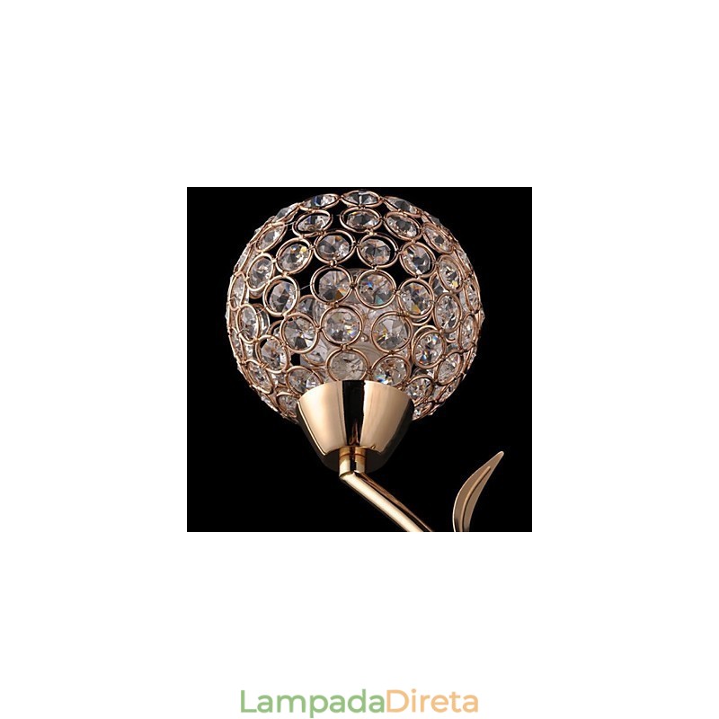 Arandelas de parede de cristal Luzes de parede de leitura Modernas contemporâneas Metal
