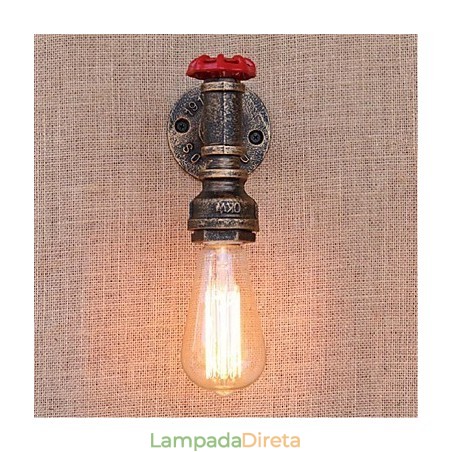 Nostalgia Simple Water Pipe Decorativo Pequeno Luminária de Parede Luz de Parede Nostalgia Simple Water Pipe Decorativo Pequeno Luminária de Parede Luz de Parede