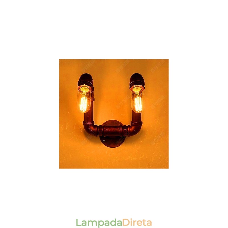 American Bar Xiang Quarto Corredor Tubo de Água Luminária de Parede Retro Industrial Luminária de Parede de Ferro