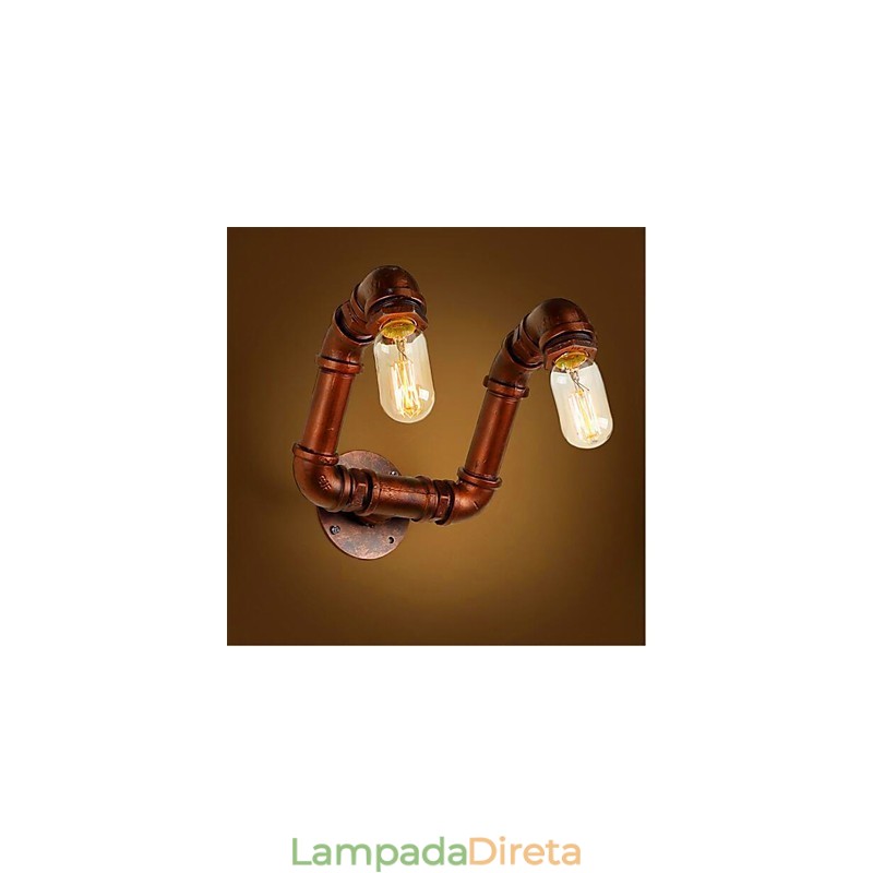 American Bar Xiang Quarto Corredor Tubo de Água Luminária de Parede Retro Industrial Luminária de Parede de Ferro