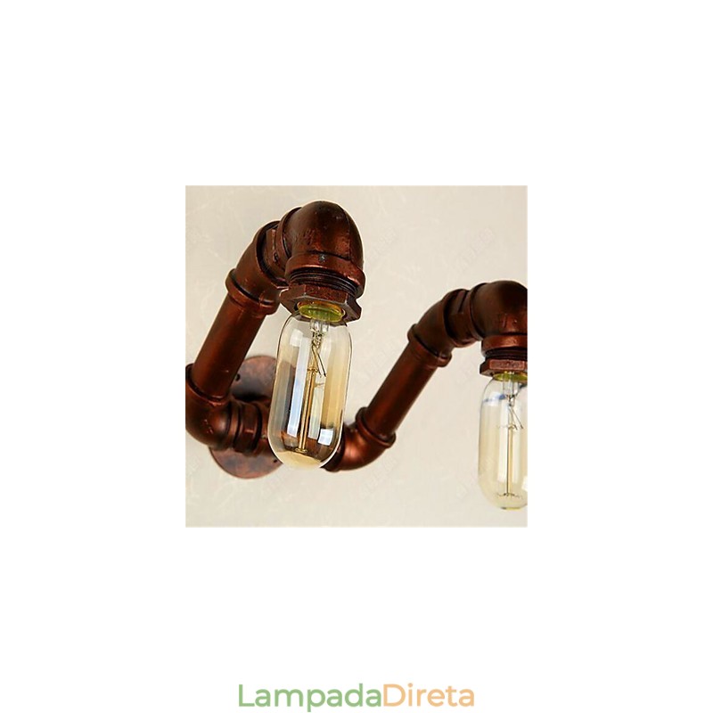 American Bar Xiang Quarto Corredor Tubo de Água Luminária de Parede Retro Industrial Luminária de Parede de Ferro