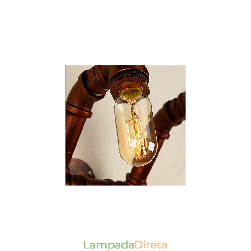 American Bar Xiang Quarto Corredor Tubo de Água Luminária de Parede Retro Industrial Luminária de Parede de Ferro