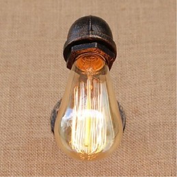 Nostalgia Simple Water Pipe Decorativo Pequeno Luminária de Parede Luz de Parede