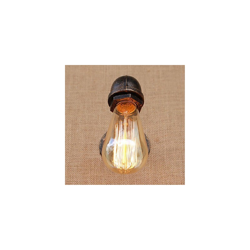 Nostalgia Simple Water Pipe Decorativo Pequeno Luminária de Parede Luz de Parede