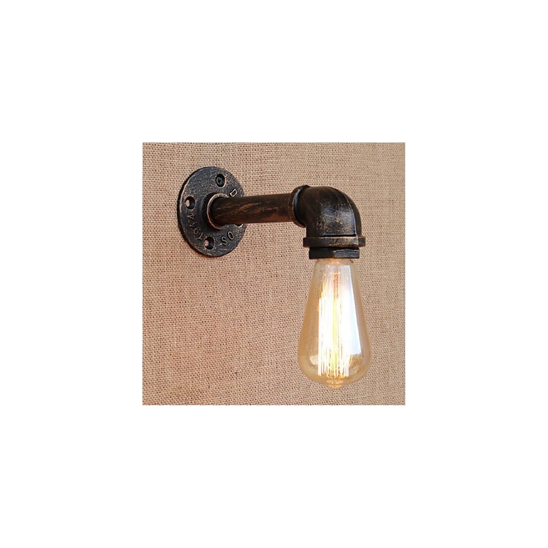 Nostalgia Simple Water Pipe Decorativo Pequeno Luminária de Parede Luz de Parede