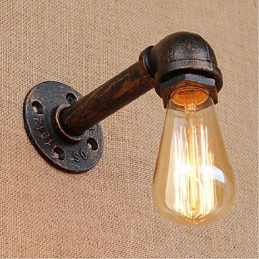 Nostalgia Simple Water Pipe Decorativo Pequeno Luminária de Parede Luz de Parede