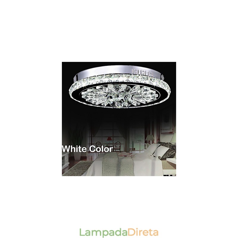 Cristal Flush Mount Moderno Contemporâneo Sala de Estar Cama Jantar Crianças Metal