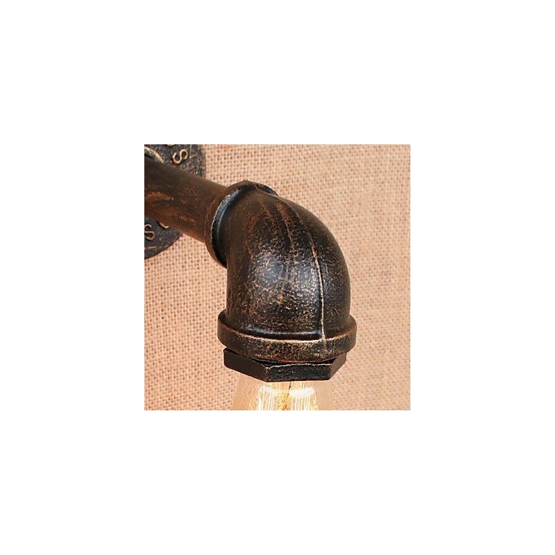 Nostalgia Simple Water Pipe Decorativo Pequeno Luminária de Parede Luz de Parede