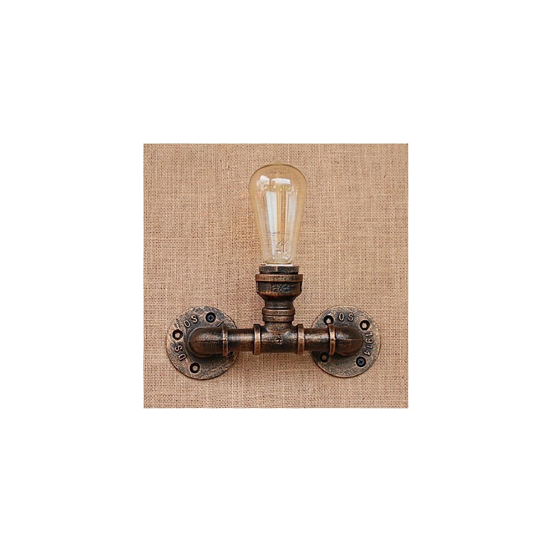 Nostalgia Simple Water Pipe Decorativo Pequeno Luminária de Parede Luz de Parede