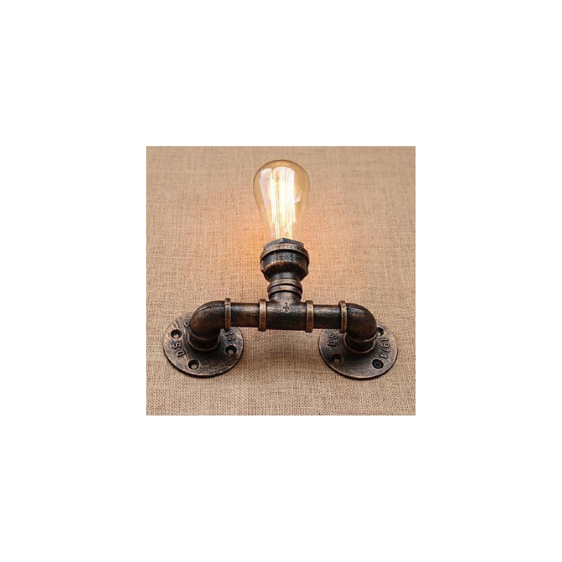 Nostalgia Simple Water Pipe Decorativo Pequeno Luminária de Parede Luz de Parede