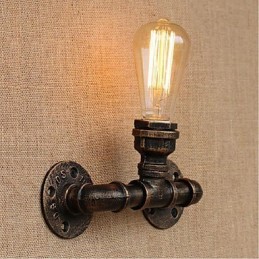 Nostalgia Simple Water Pipe Decorativo Pequeno Luminária de Parede Luz de Parede