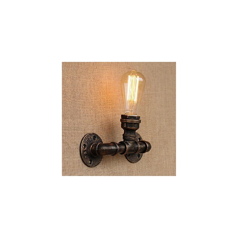 Nostalgia Simple Water Pipe Decorativo Pequeno Luminária de Parede Luz de Parede