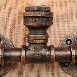 Nostalgia Simple Water Pipe Decorativo Pequeno Luminária de Parede Luz de Parede