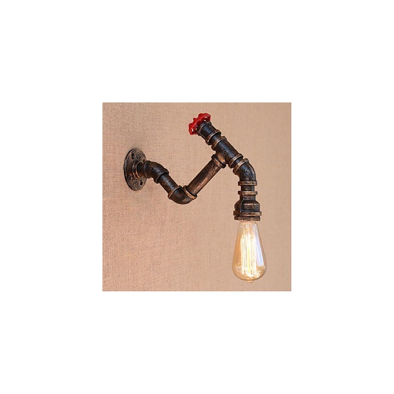 Nostalgia Simple Water Pipe Decorativo Pequeno Luminária de Parede Luz de Parede