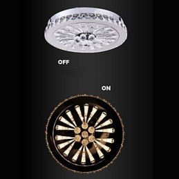 Cristal Flush Mount Moderno Contemporâneo Sala de Estar Cama Jantar Crianças Metal