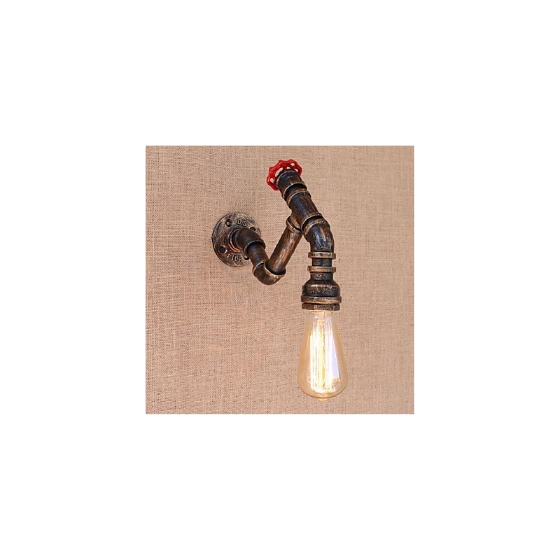 Nostalgia Simple Water Pipe Decorativo Pequeno Luminária de Parede Luz de Parede