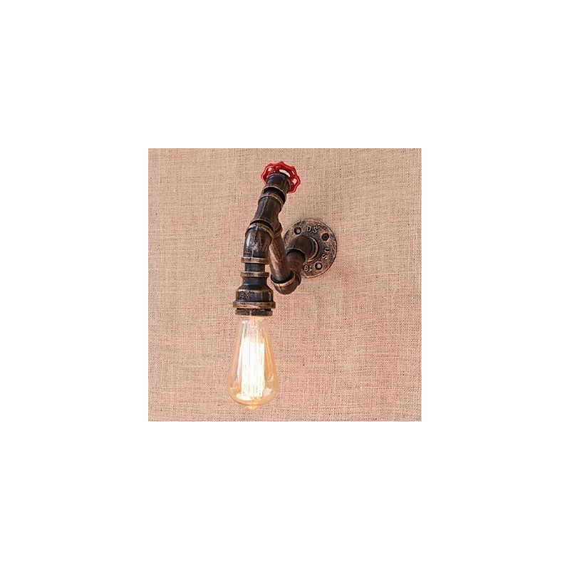 Nostalgia Simple Water Pipe Decorativo Pequeno Luminária de Parede Luz de Parede