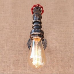 Nostalgia Simple Water Pipe Decorativo Pequeno Luminária de Parede Luz de Parede