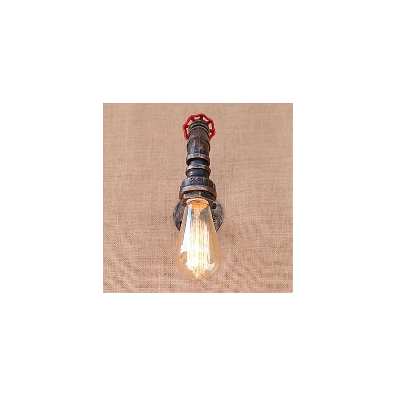 Nostalgia Simple Water Pipe Decorativo Pequeno Luminária de Parede Luz de Parede