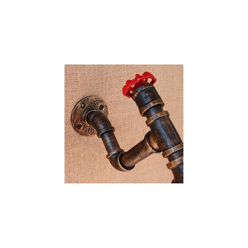 Nostalgia Simple Water Pipe Decorativo Pequeno Luminária de Parede Luz de Parede