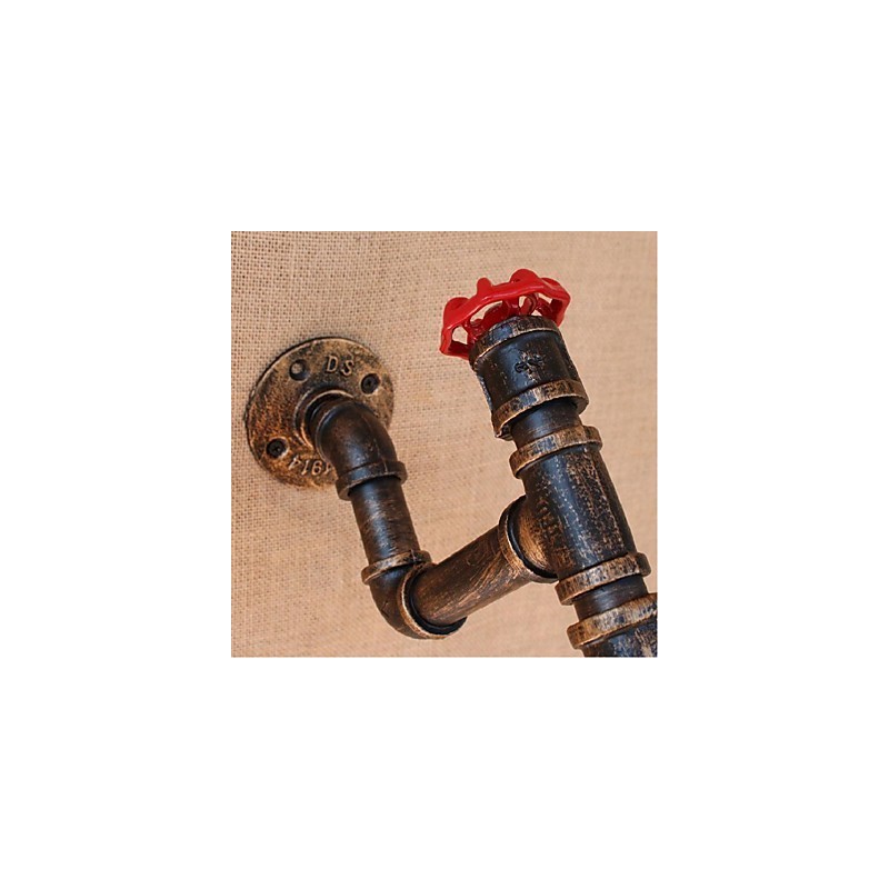 Nostalgia Simple Water Pipe Decorativo Pequeno Luminária de Parede Luz de Parede