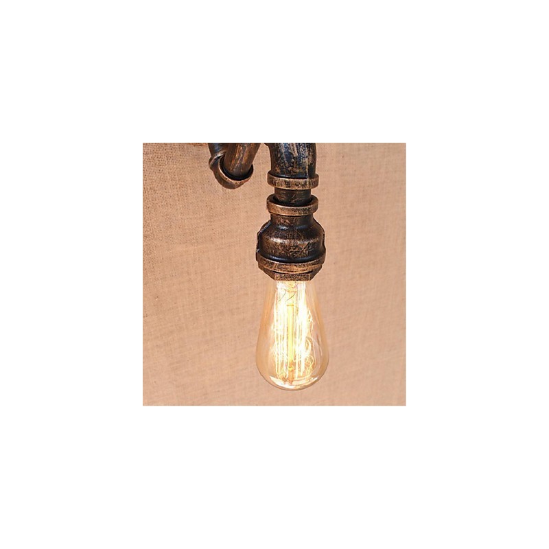 Nostalgia Simple Water Pipe Decorativo Pequeno Luminária de Parede Luz de Parede