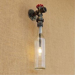 Luminária de parede rústica Lodge Bronze para iluminação ambiente
