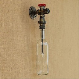 Luminária de parede rústica Lodge Bronze para iluminação ambiente