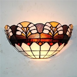 Retro Country Wall Lights Glass Shade Sala de estar Quarto Restaurante Café Bar Wall Spots