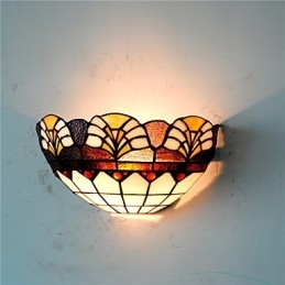 Retro Country Wall Lights Glass Shade Sala de estar Quarto Restaurante Café Bar Wall Spots