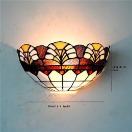Retro Country Wall Lights Glass Shade Sala de estar Quarto Restaurante Café Bar Wall Spots