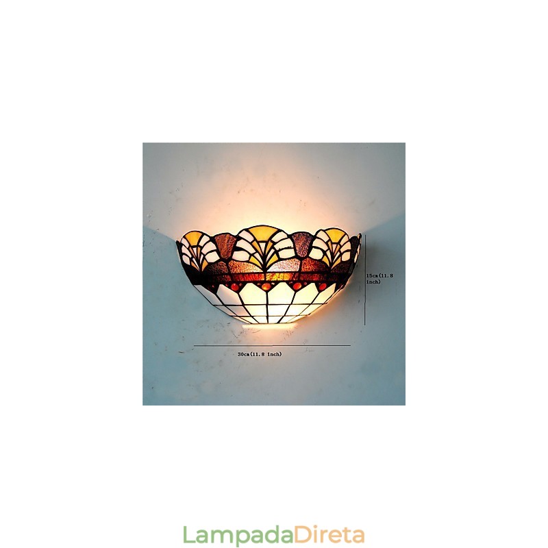 Retro Country Wall Lights Glass Shade Sala de estar Quarto Restaurante Café Bar Wall Spots