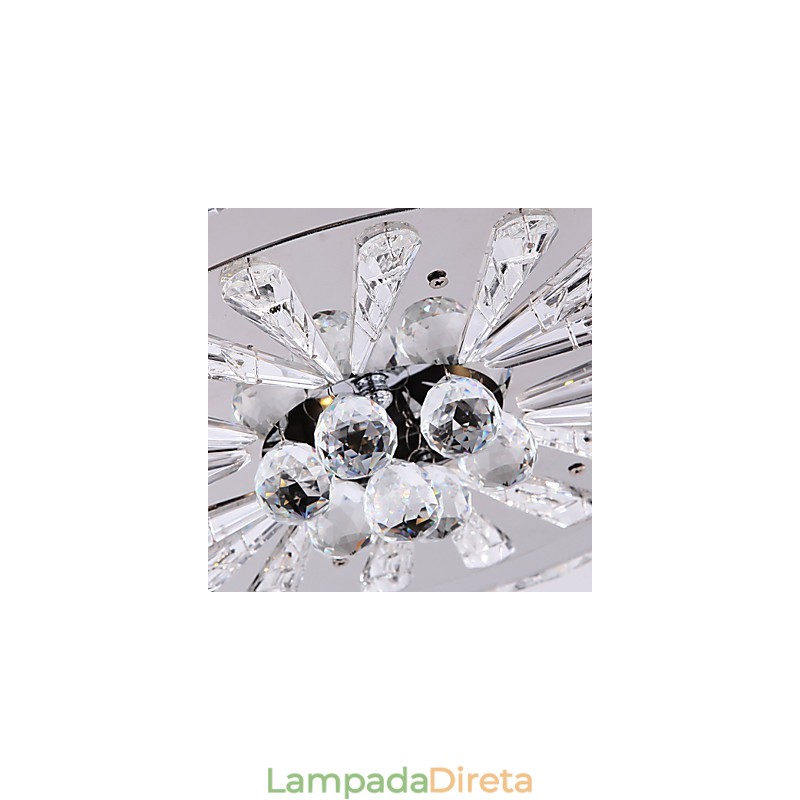 Cristal Flush Mount Moderno Contemporâneo Sala de Estar Cama Jantar Crianças Metal