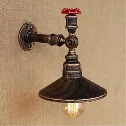 Pintura rústica de chalé para arandelas de parede com luz ambiente