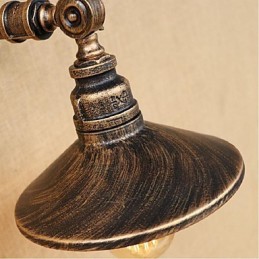 Pintura rústica de chalé para arandelas de parede com luz ambiente