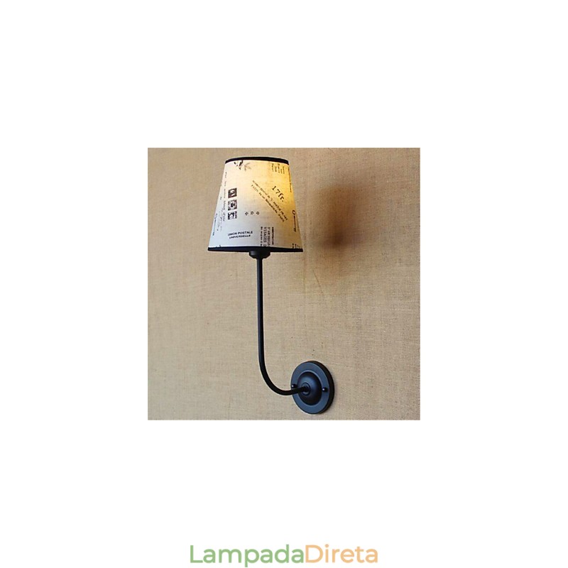 Moderno Contemporâneo Moderno Contemporâneo Acabamento em Óxido Preto Recurso para Lâmpada de Braço Articulado