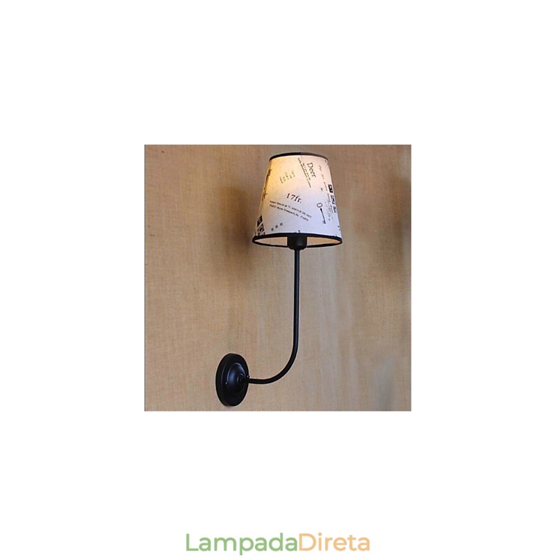 Moderno Contemporâneo Moderno Contemporâneo Acabamento em Óxido Preto Recurso para Lâmpada de Braço Articulado