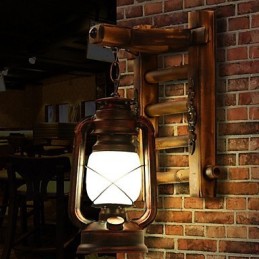 Chinês retro nostalgia criativa iluminação querosene lâmpada lanternas arandelas de parede luz de parede