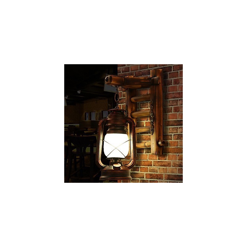 Chinês retro nostalgia criativa iluminação querosene lâmpada lanternas arandelas de parede luz de parede