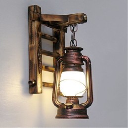 Chinês retro nostalgia criativa iluminação querosene lâmpada lanternas arandelas de parede luz de parede