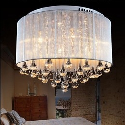 Luminária de teto romântica de cristal K9