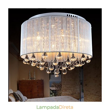 Luminária de teto romântica de cristal K9 Luminária de teto romântica de cristal K9