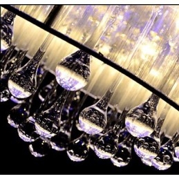 Luminária de teto romântica de cristal K9