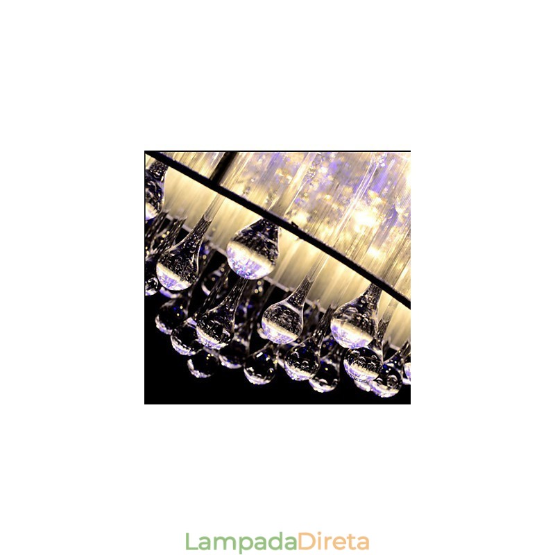 Luminária de teto romântica de cristal K9